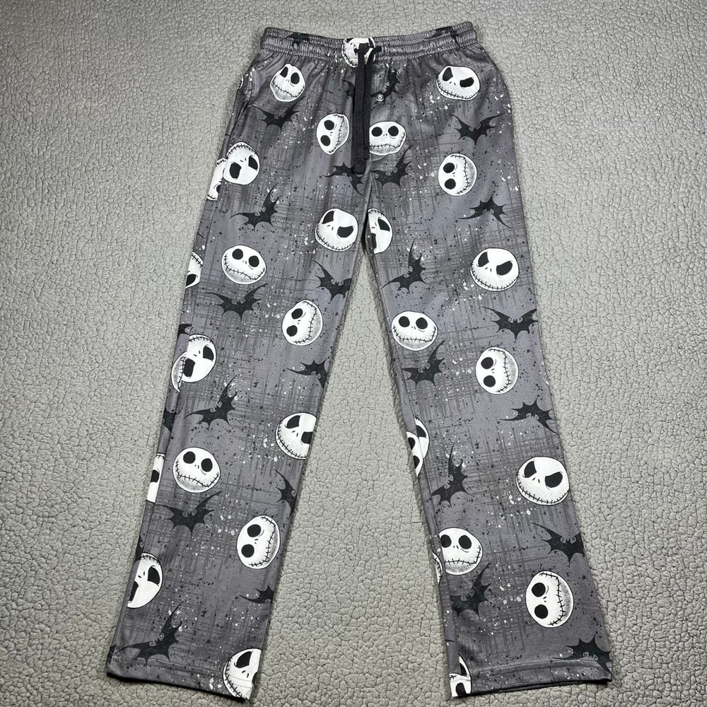 Disney Nightmare Before Christmas Jack Skellington Pajama Pants Gray Small